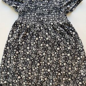 Floral Navy and White Kids Dress